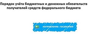 Порядок исполнения бюджетных и денежных обязательств получателей средств федерального бюджета.